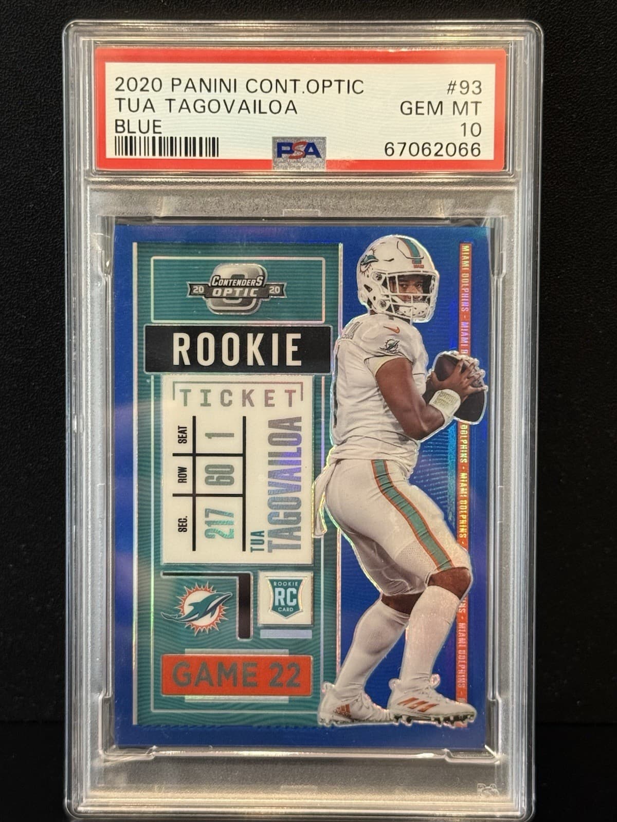 Tua Tagovailoa Panini Contenders Optic #93 Blue