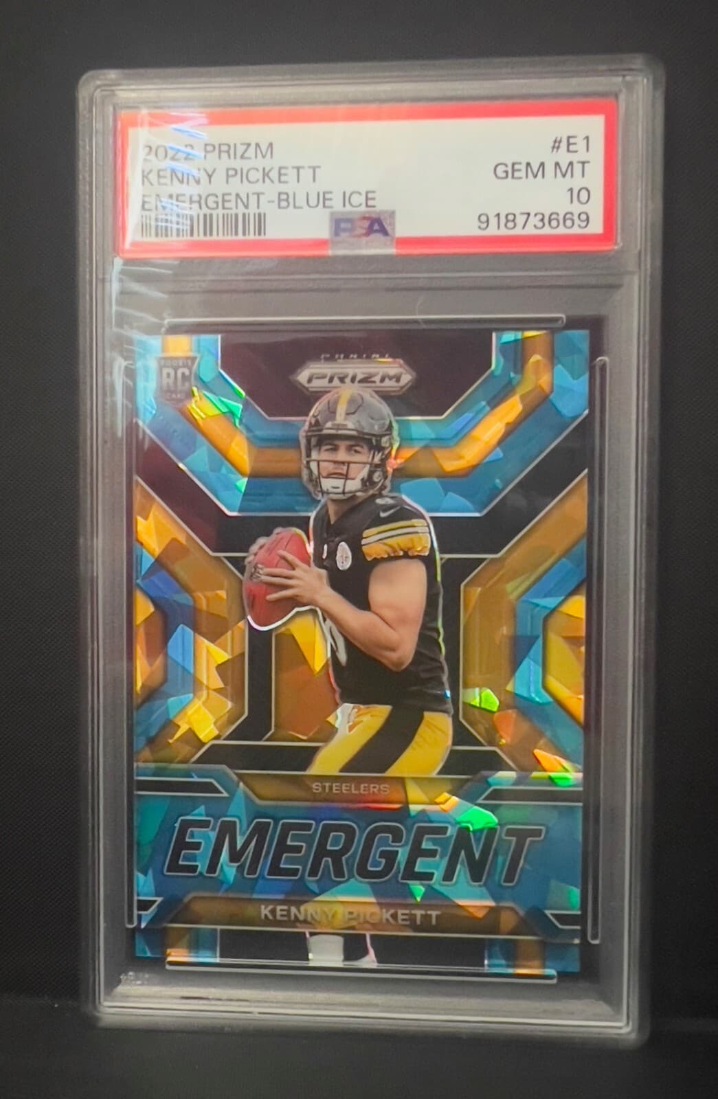 Kenny Pickett Panini Prizm Emergent #E1 Blue Ice