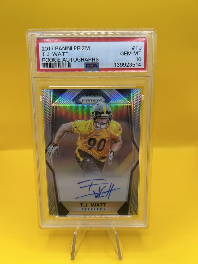 T.J. Watt Panini Prizm Rookie Autographs #TJ Base