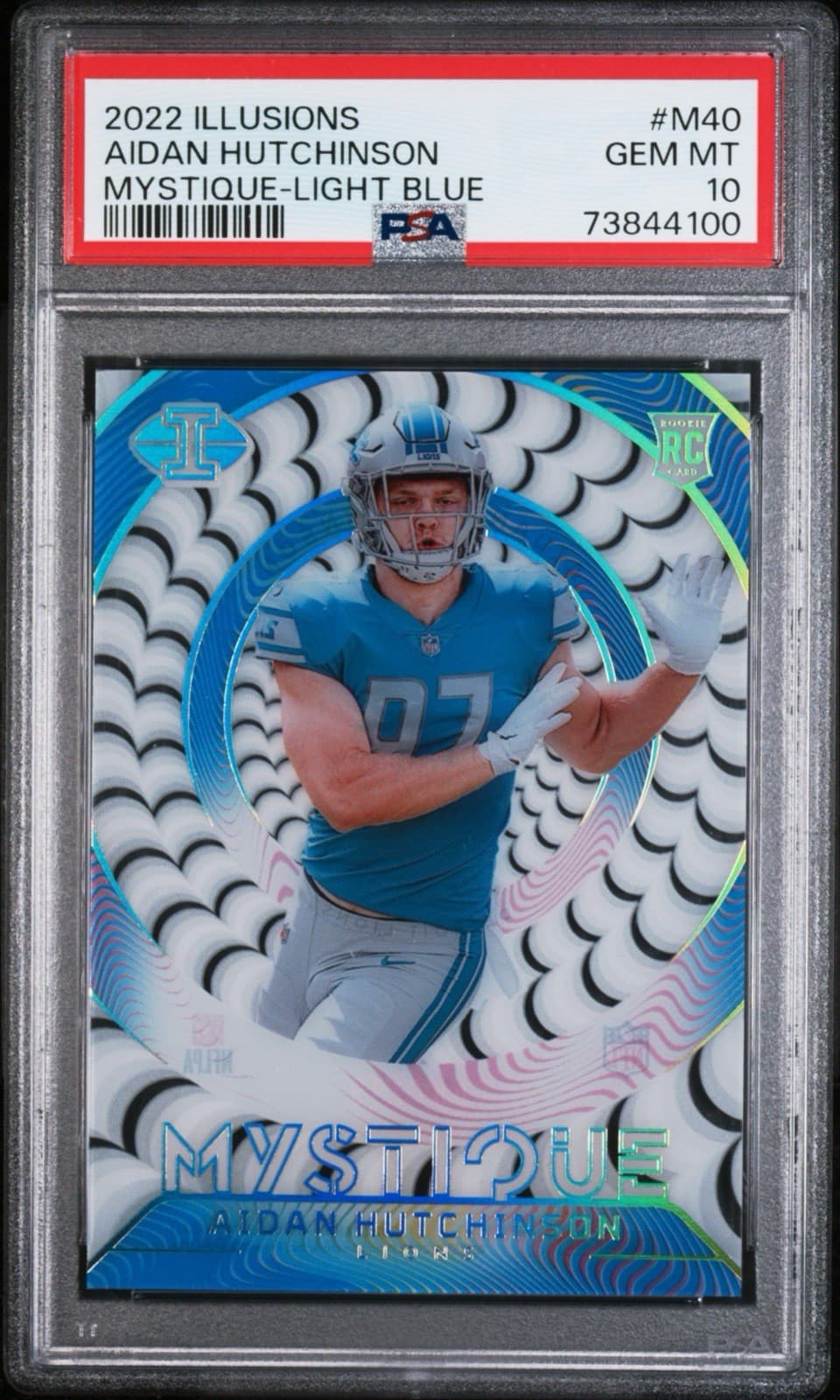 Aidan Hutchinson Panini Illusions Mystique #M40 Light Blue
