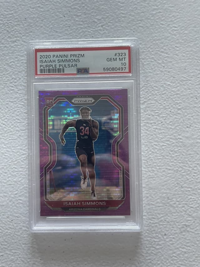 Isaiah Simmons Panini Prizm #323 Purple Pulsar