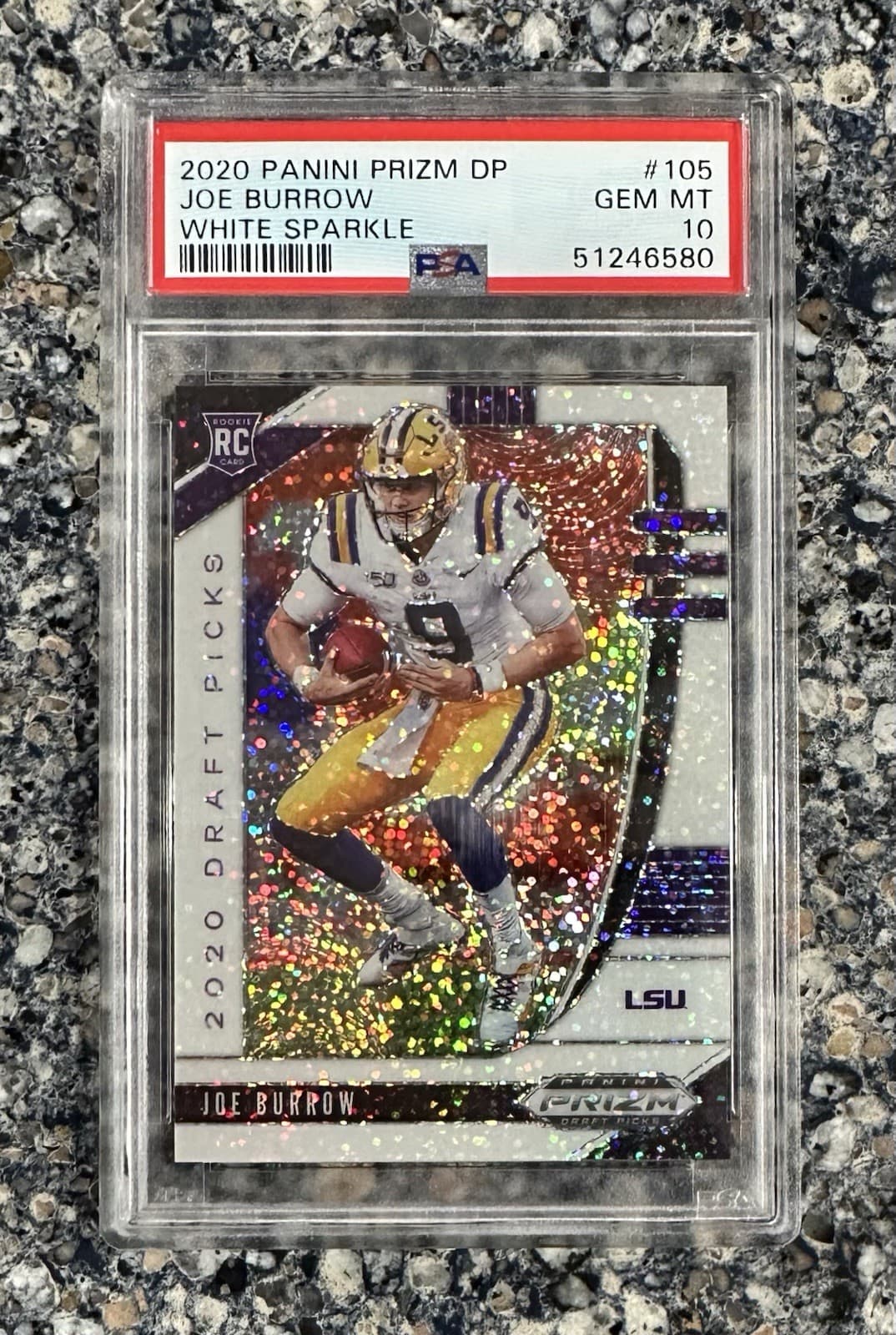 Joe Burrow Panini Prizm Draft Picks #105 White Sparkle