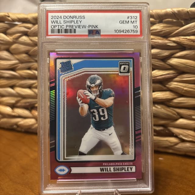 Will Shipley Panini Donruss #312 Optic Preview-Pink