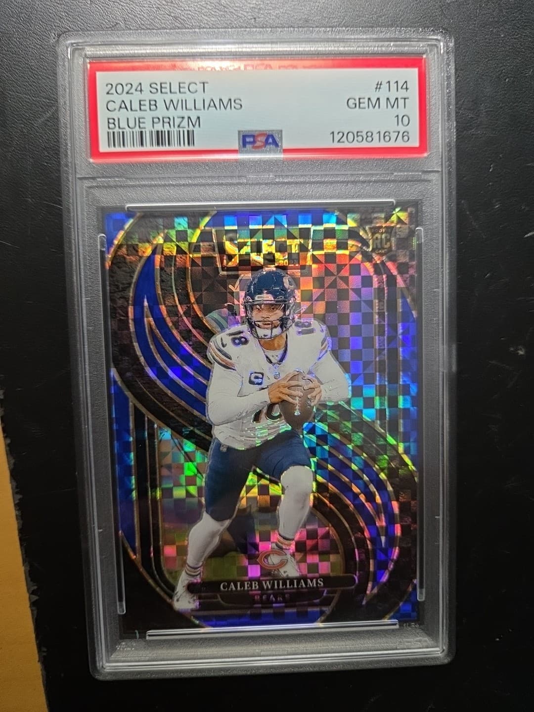 Caleb Williams Panini Select #114 Blue Prizm