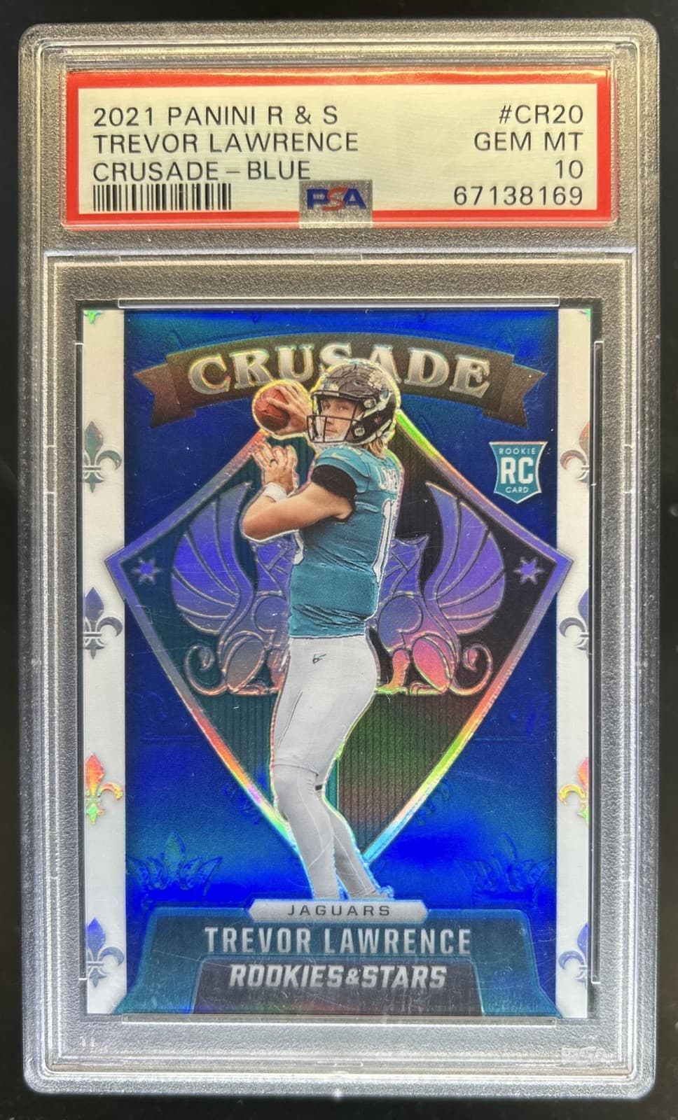 Trevor Lawrence Panini Rookies & Stars Crusade #CR20 Blue