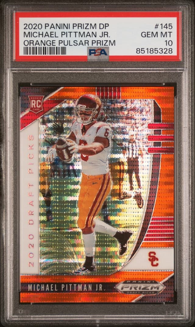 Michael Pittman Jr. Panini Prizm Draft Picks #145 Orange Pulsar Prizm