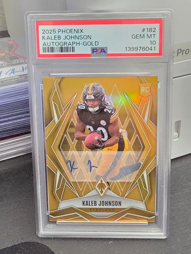 Kaleb Johnson Panini Phoenix #182 Autograph-Gold