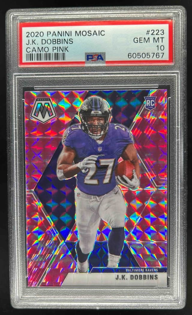 J.K. Dobbins Panini Mosaic #223 Camo Pink