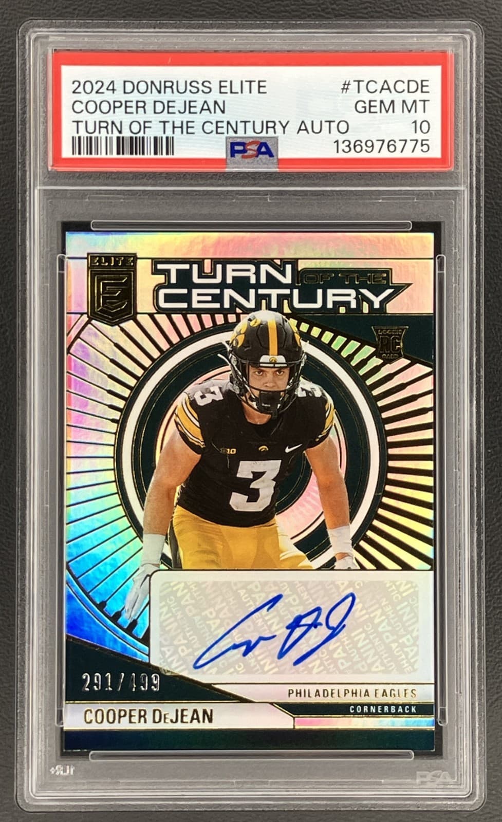 Cooper DeJean Panini Donruss Elite Turn of the Century Autographs #TCACDE Base